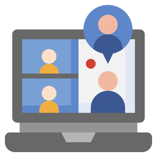 online-meeting Surang Flat icon