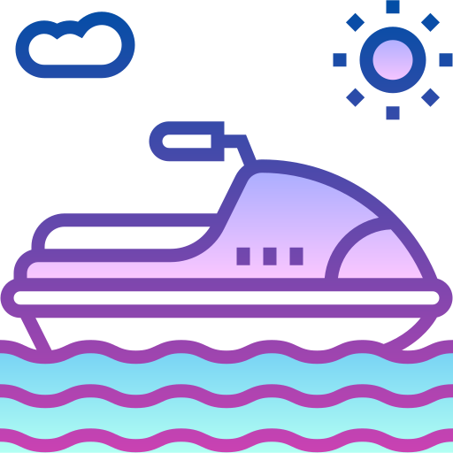 moto acuática Detailed bright Gradient icono