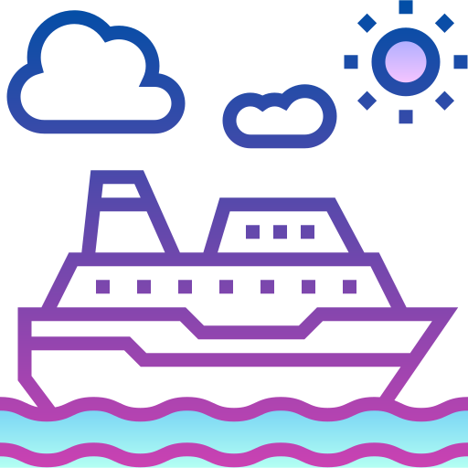 Круизное судно Detailed bright Gradient иконка