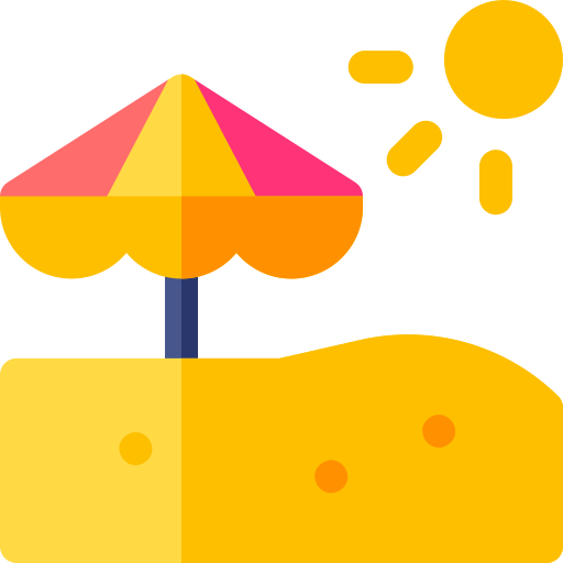 parasol plażowy Basic Rounded Flat ikona