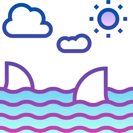 Shark Detailed bright Gradient icon