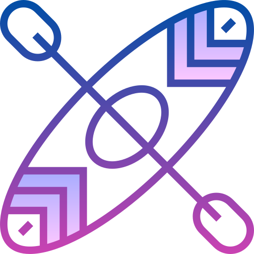Kayak Detailed bright Gradient icon