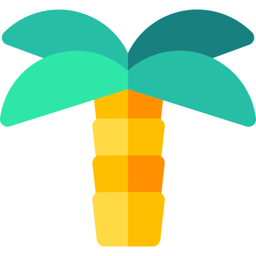 drzewo palmowe Basic Rounded Flat ikona