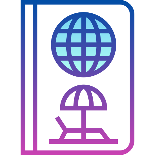 Passport Detailed bright Gradient icon
