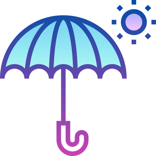 paraplu Detailed bright Gradient icoon