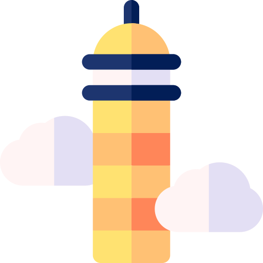 drapacz chmur Basic Rounded Flat ikona