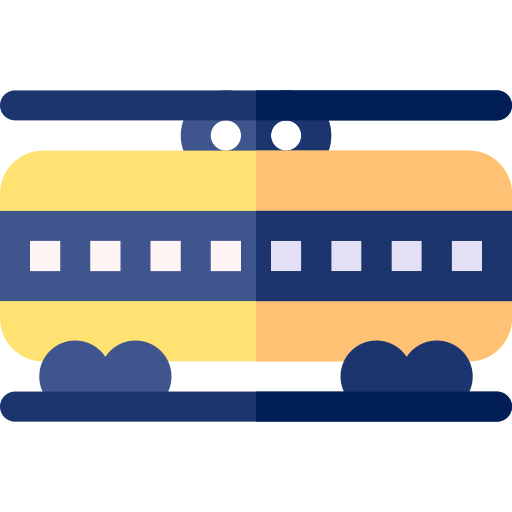 Trolley car Basic Rounded Flat icon