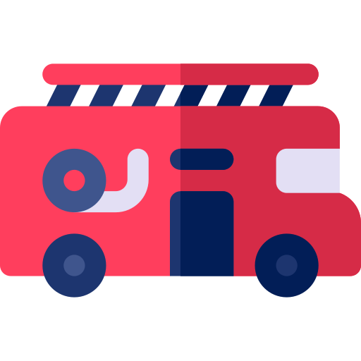 Fire truck Basic Rounded Flat icon