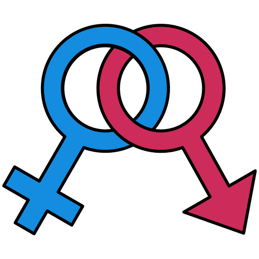 Genders Generic Thin Outline Color icon