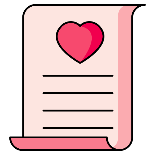 carta de amor Generic Thin Outline Color icono