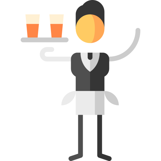 Bartender Puppet Characters Flat icon