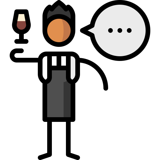 sommelier Puppet Characters Lineal Color icon