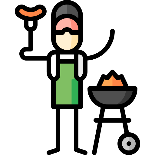 요리 Puppet Characters Lineal Color icon