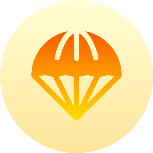 Parachute Basic Gradient Circular icon