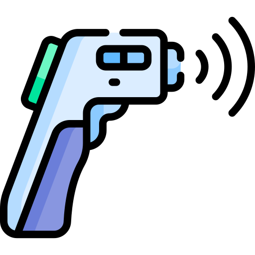 Thermometer gun Special Lineal color icon