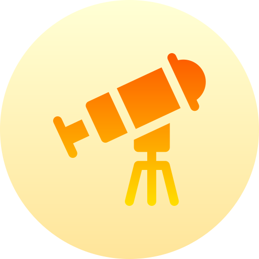 Telescope Basic Gradient Circular icon