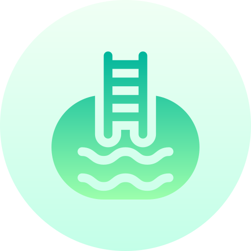 Swimming pool Basic Gradient Circular icon