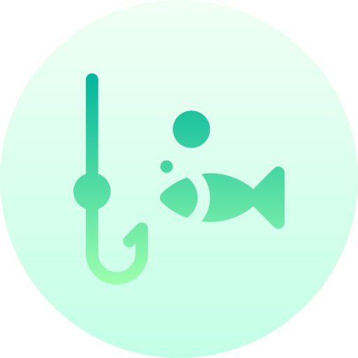 Fishing hook Basic Gradient Circular icon