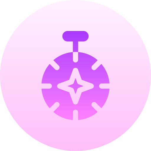 brújula Basic Gradient Circular icono