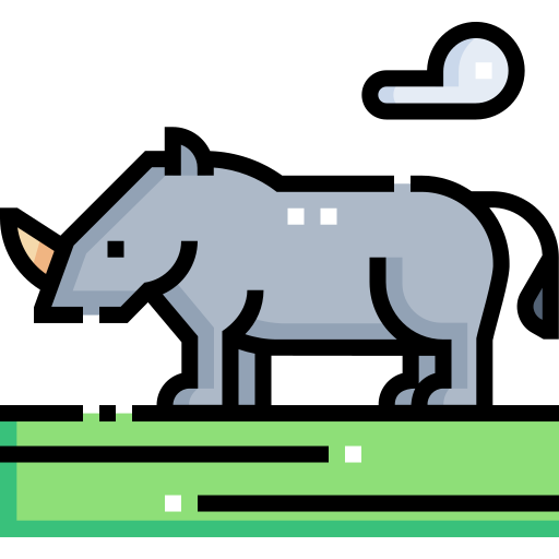 rhinocéros Detailed Straight Lineal color Icône