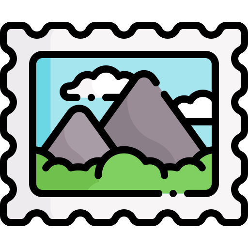 timbre postal Generic Outline Color Icône