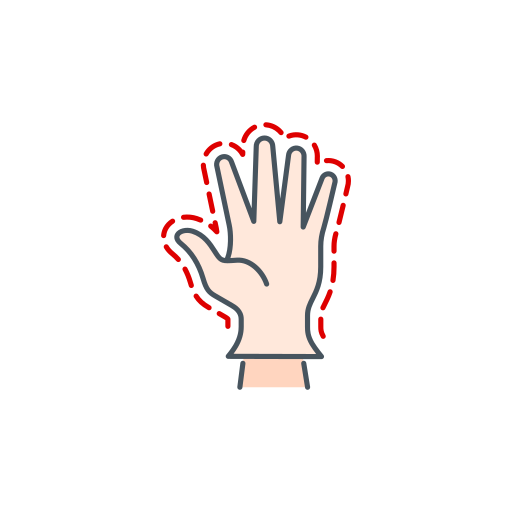 guantes de goma Generic Thin Outline Color icono