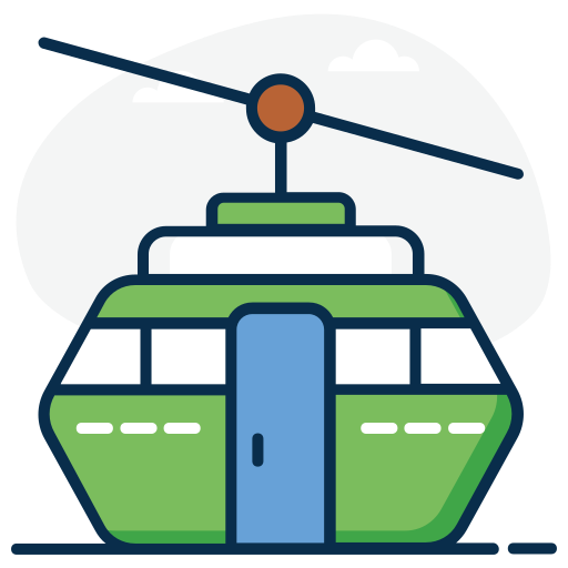 Cable car Generic Outline Color icon