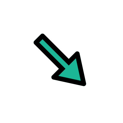 Diagonal arrow Generic Outline Color icon