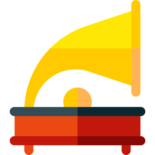 gramofon Basic Rounded Flat ikona