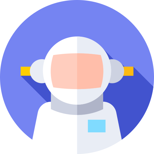astronauta Flat Circular Flat icono