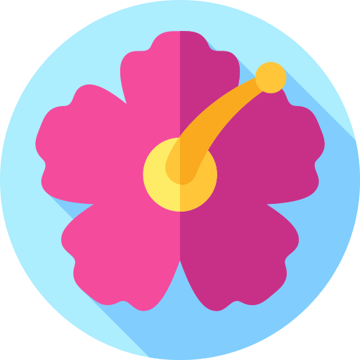 hibiscus Flat Circular Flat Ícone