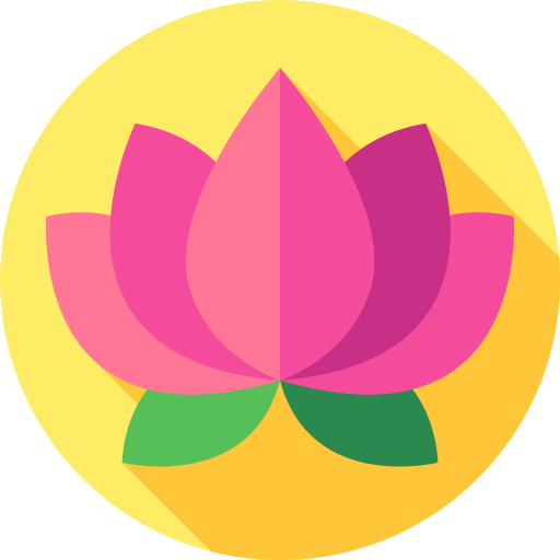 Lotus flower Flat Circular Flat icon