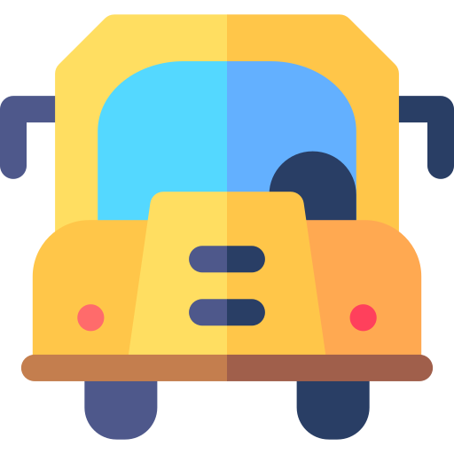 スクールバス Basic Rounded Flat icon