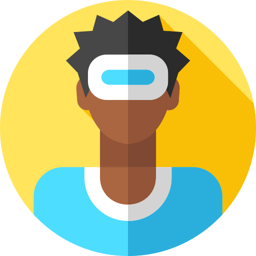 Gamer Flat Circular Flat icon