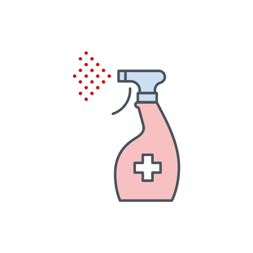 botella de spray Generic Thin Outline Color icono