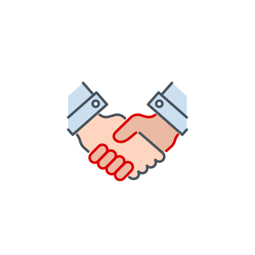 Handshake Generic Thin Outline Color icon