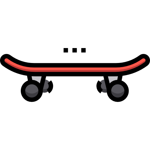 skateboard Detailed Straight Lineal color icon