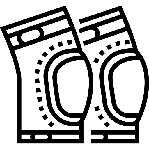 rodillera Detailed Straight Lineal icono
