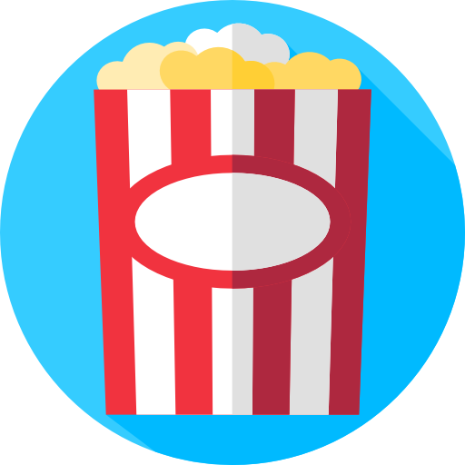 popcorn Flat Circular Flat icon