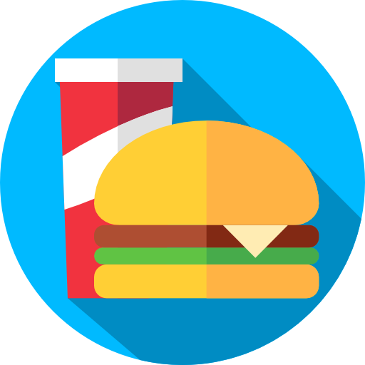 fast food Flat Circular Flat ikona