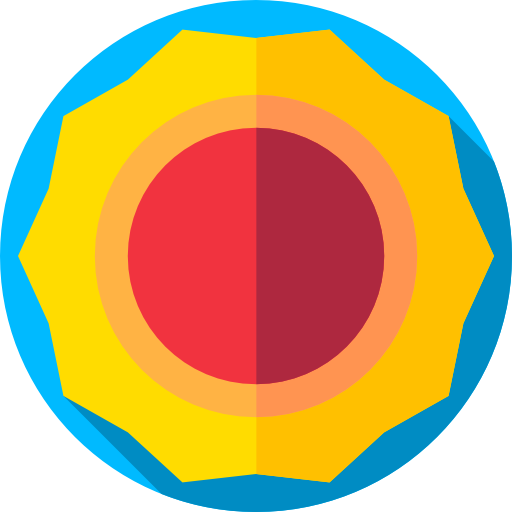 태양 Flat Circular Flat icon