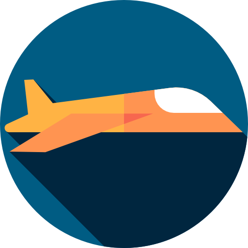 Jet Flat Circular Flat icon