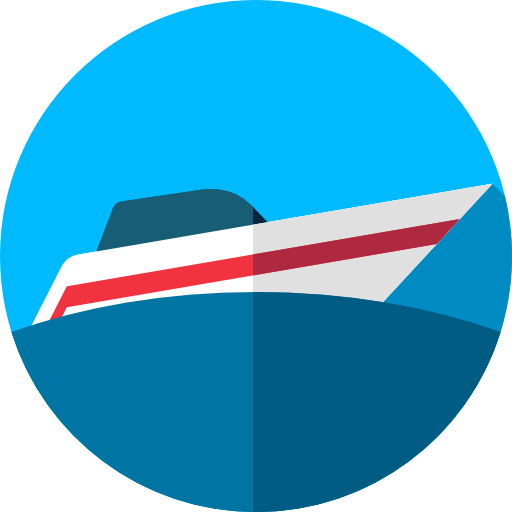jacht Flat Circular Flat icoon