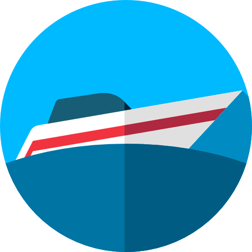 Yatch Flat Circular Flat icon