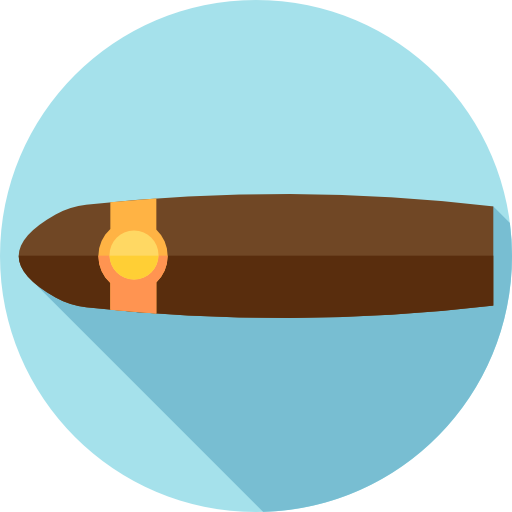 Cigar Flat Circular Flat icon