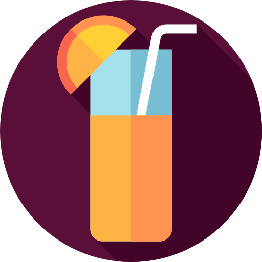zumo de naranja Flat Circular Flat icono