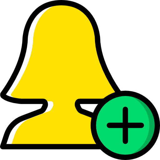 ユーザーを追加する Basic Miscellany Yellow icon