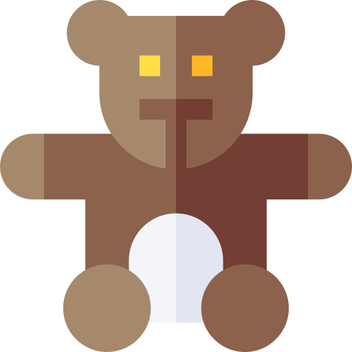 knuffelbeer Basic Straight Flat icoon