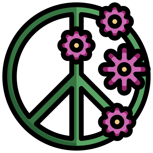 Peace sign Surang Lineal Color icon