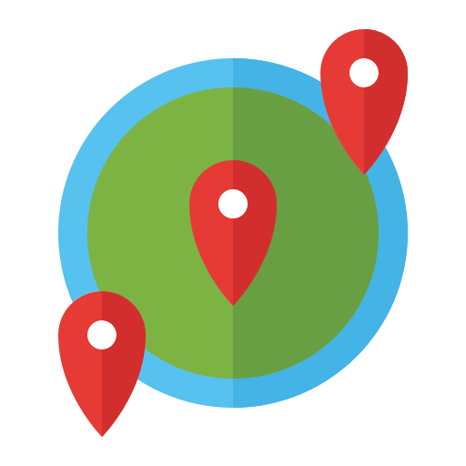 mapa i lokalizacja Generic Flat ikona